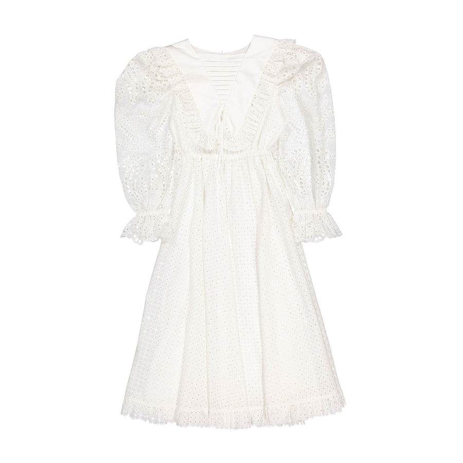 Venera Arapu White Ying Contrast Dress