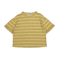 Tocoto Vintage Yellow Striped Oversized Tee