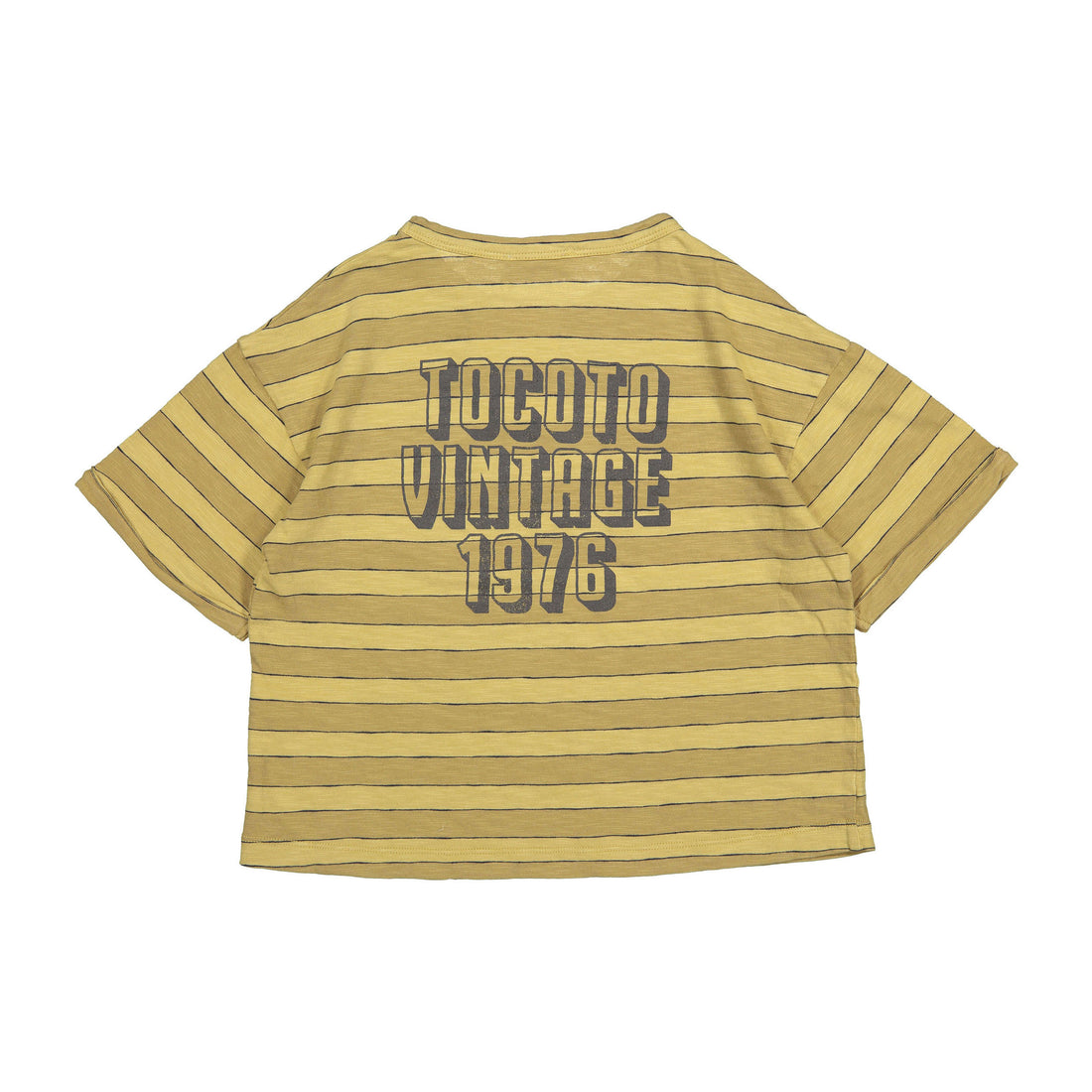 Tocoto Vintage Yellow Striped Oversized Tee