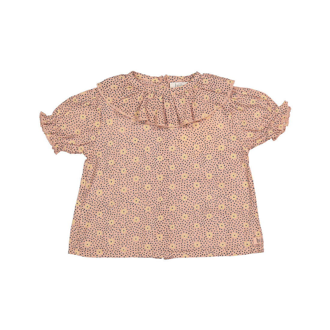 Buho Rose Clay Baby Flower Dots Blouse