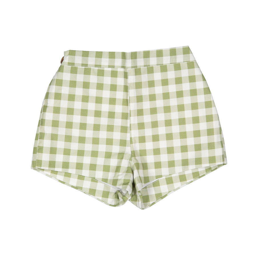Birinit Gingham Pistachio Short
