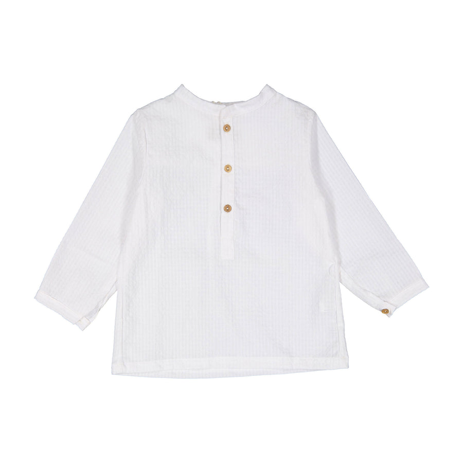 Birinit White Gingham Polo Shirt
