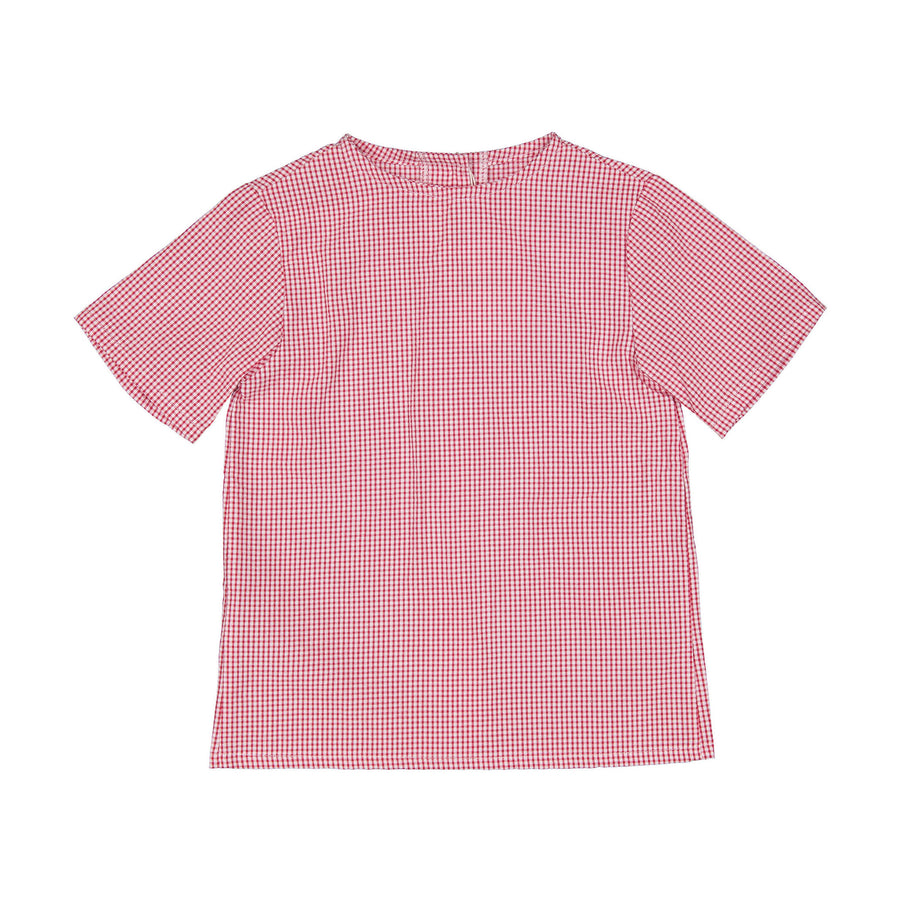 Birinit Red Gingham Short Sleeve Shirt