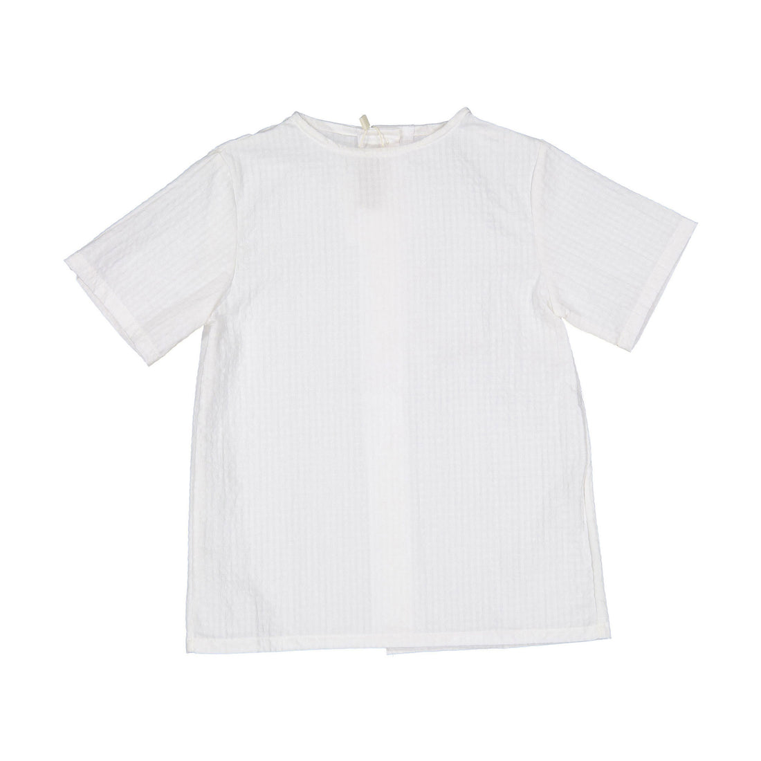 Birinit White Gingham Short Sleeve Shirt
