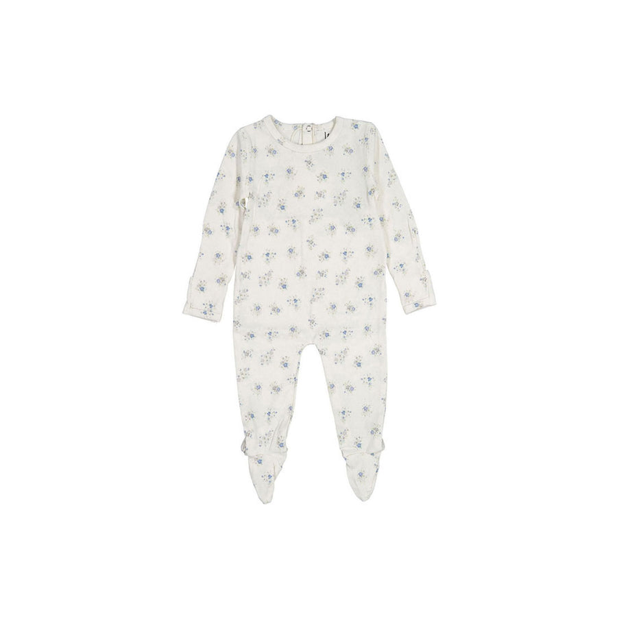 Ladida Layette Blue Floral Footie