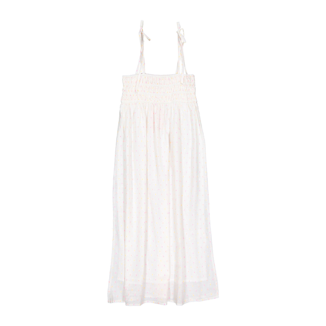 Designers Remix Cream/Orange Pink Velma Long Smock Dress