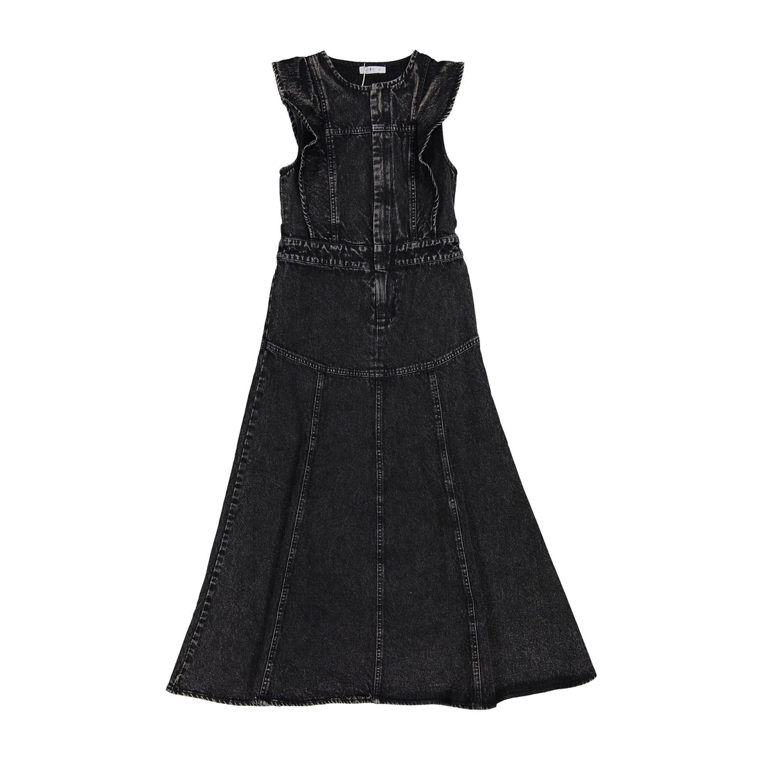 Coco Blanc Black Denim Maxi Zipper Jumper
