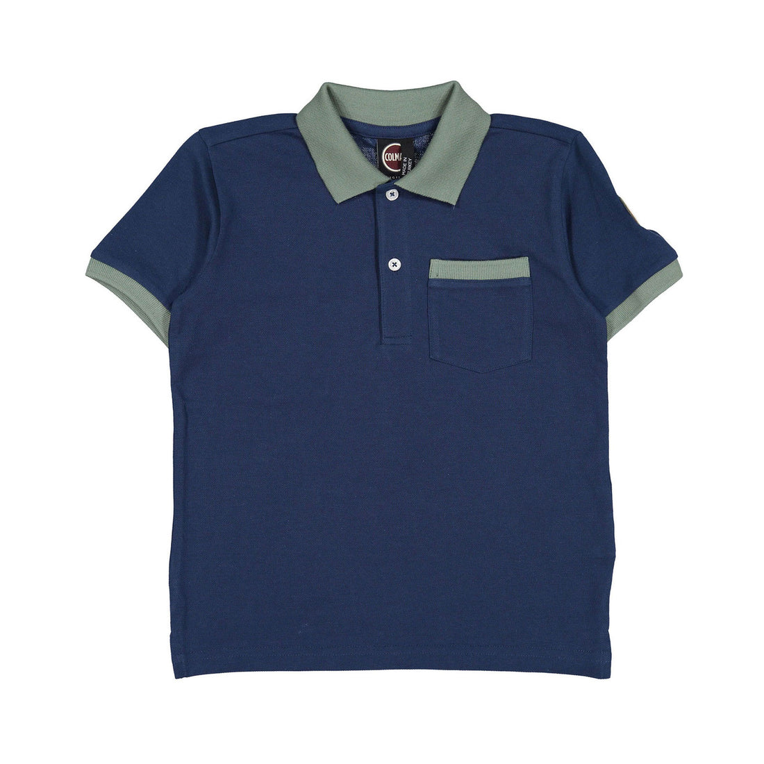 Colmar Navy/Green Trim Pocket Polo