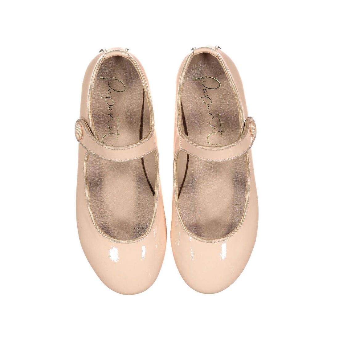 Papanatas Light Beige Leather Mary Janes
