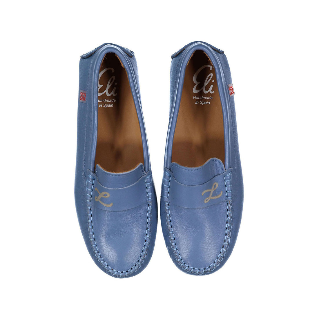 Papanatas Ocean Blue Logo Stamp Loafers
