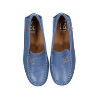 Papanatas Ocean Blue Logo Stamp Loafers