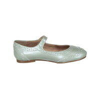 Papanatas Mint Metalic Wingtip Mary Janes