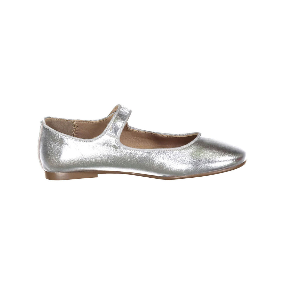 Papanatas Silver Metalic Mary Janes