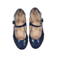 Papanatas Navy Wingtip Mary Janes