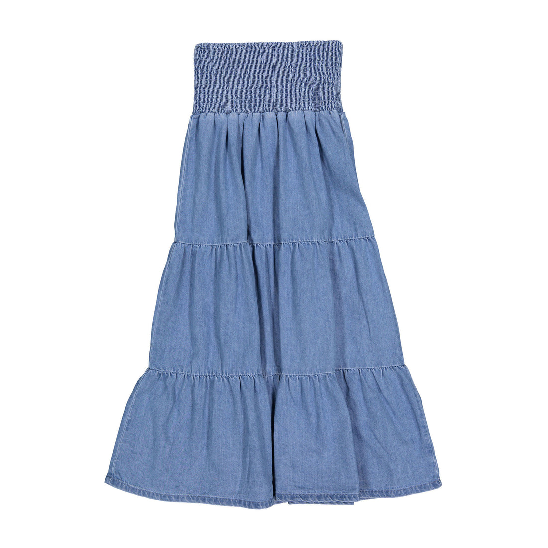FYI Denim Tiered Maxi  Skirt