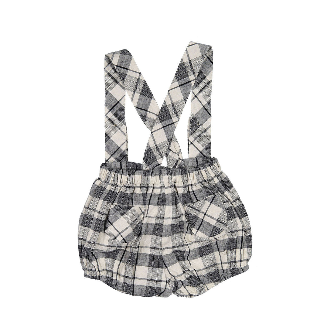 Nueces Black Plaid  Suspender Bloomer