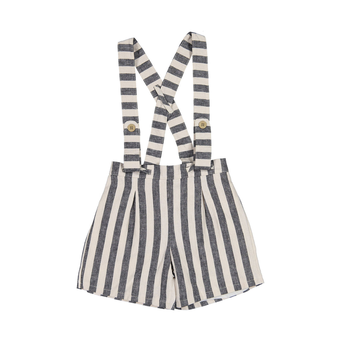 Nueces Black Stripe Suspender Shorts