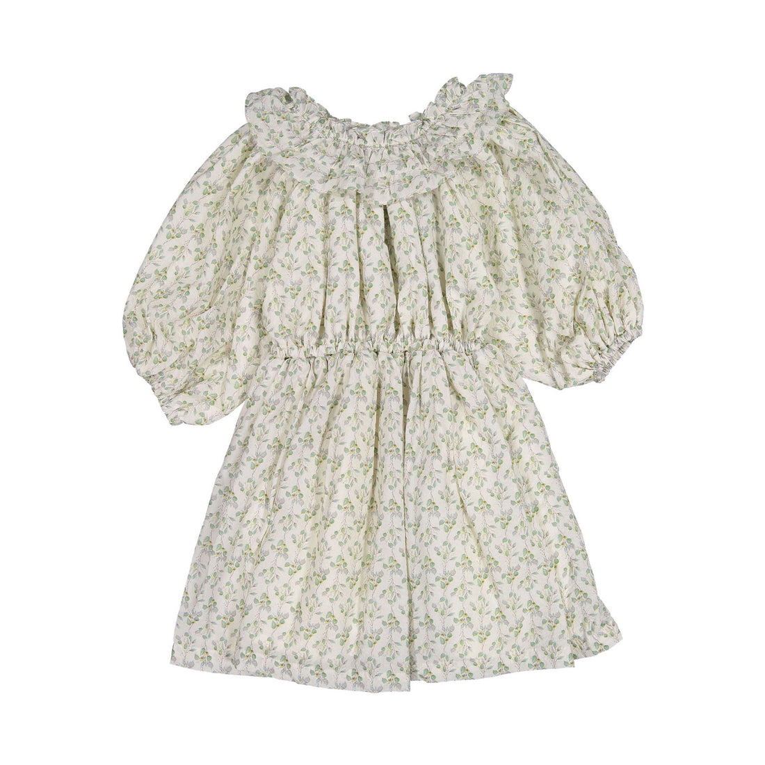 Nueces Green Flower Breeze Dress