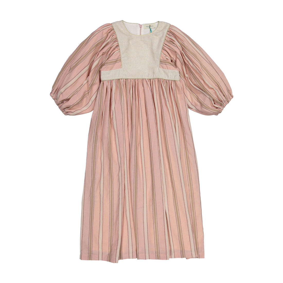Nueces Pink Striped  Sun Midi Dress