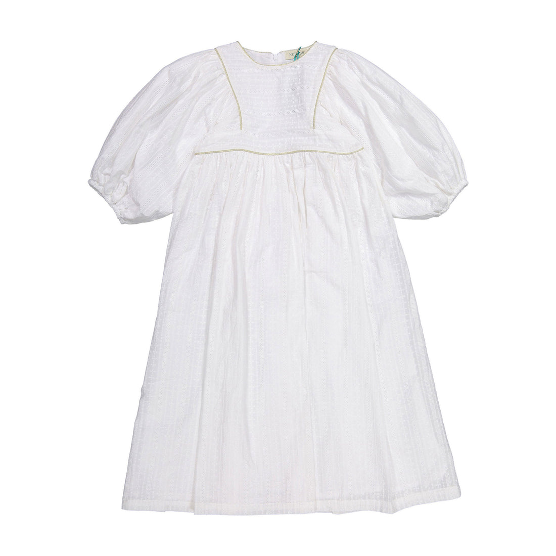 Nueces White Embroidered Voile Sun Midi Dress – Ladida