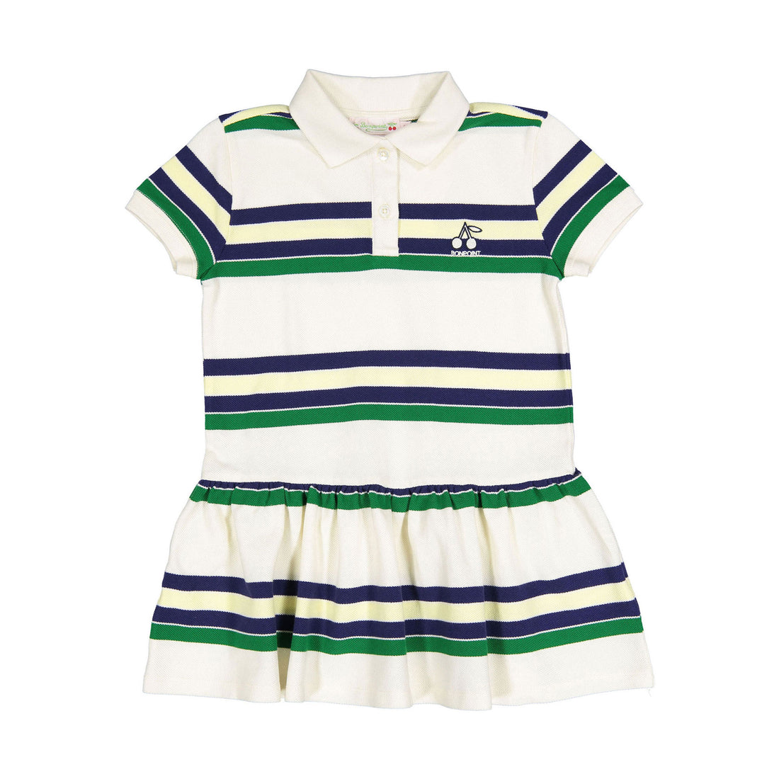 Bonpoint Ivory Striped Damia Polo Dress