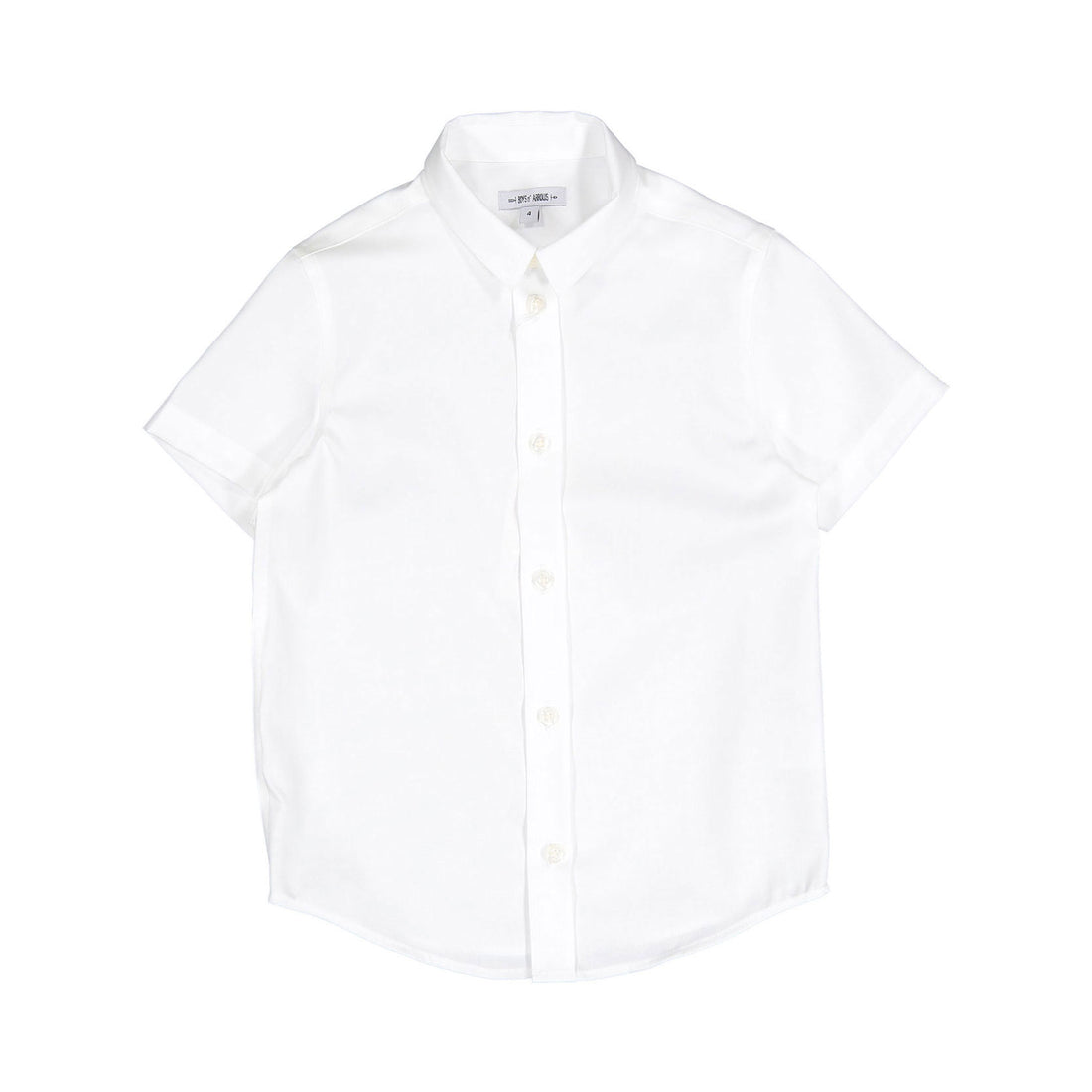 Boys and Arrows White Basic Short Sleeve Shirt