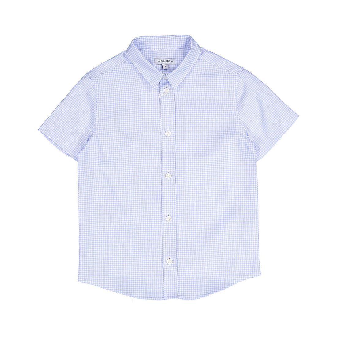 Boys and Arrows Blue Small Checkered Short Sleeve Shirt