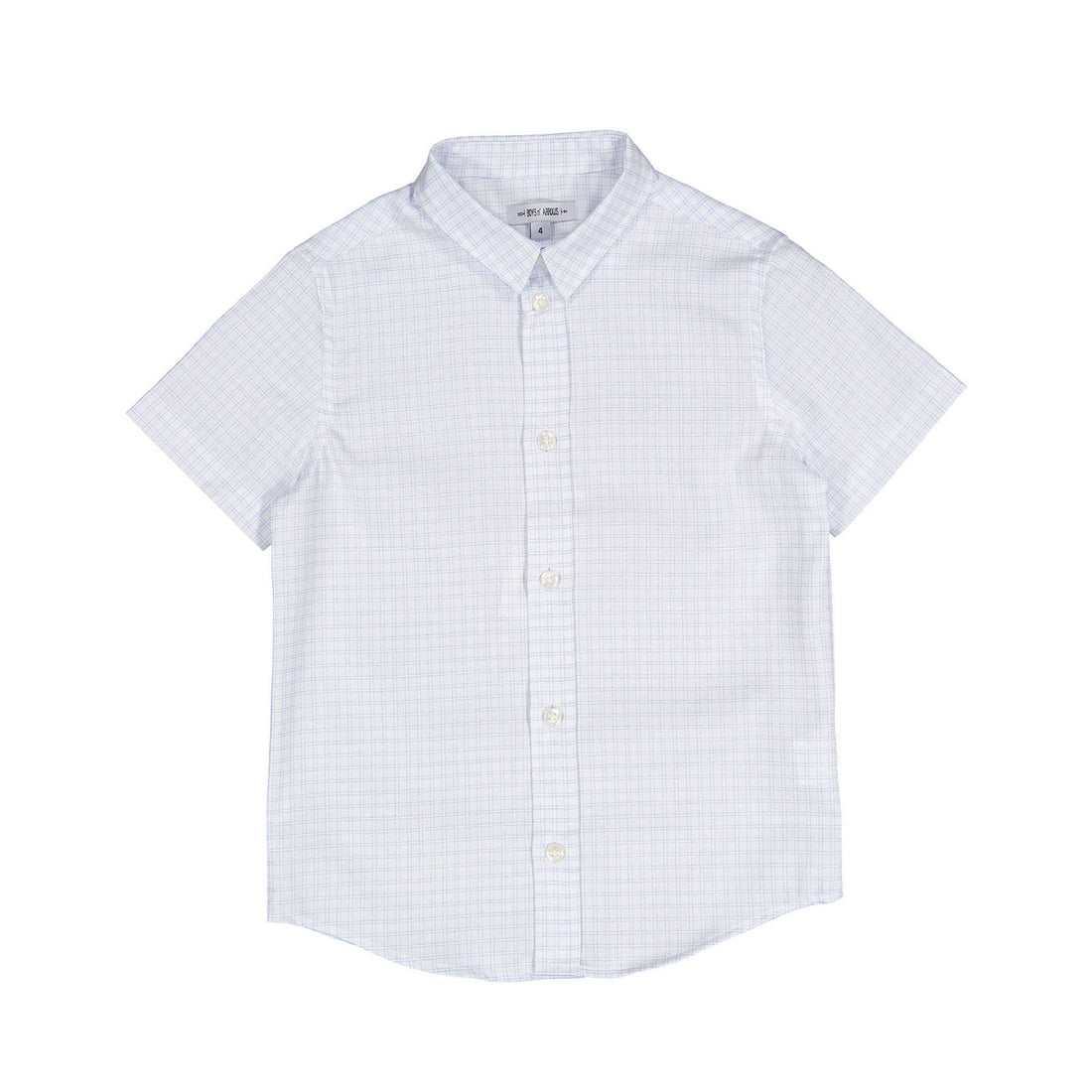 Boys and Arrows White Grid Short Sleeve Shirt
