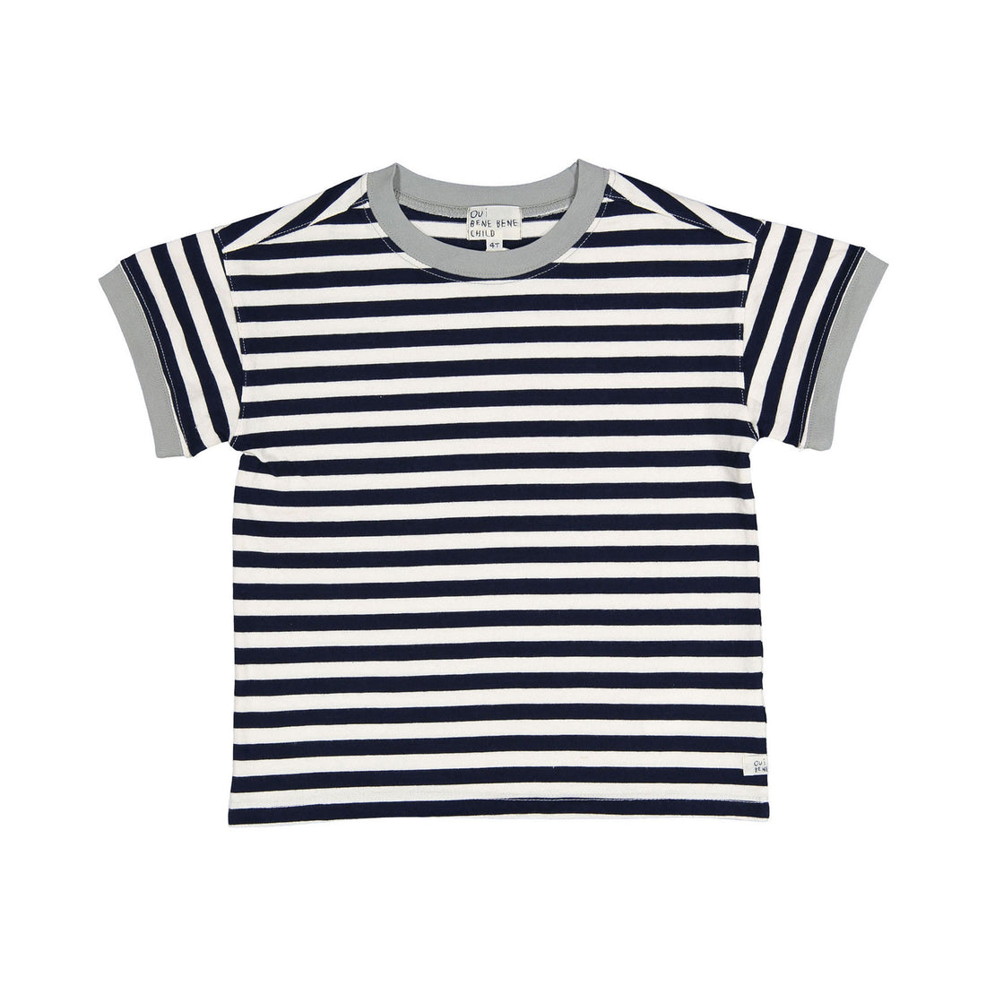 Bene Bene Navy Mellow Half Stripe Tee