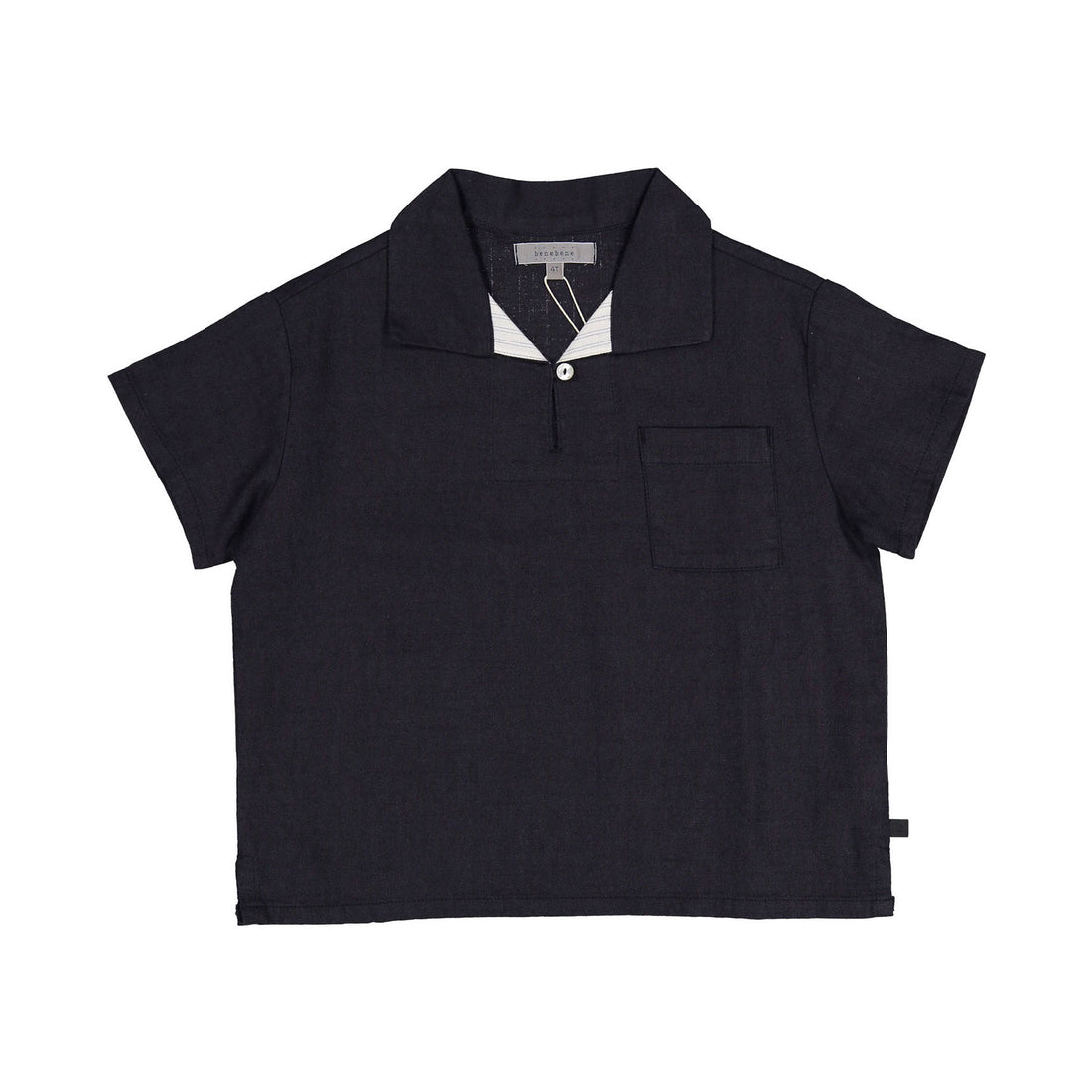 Bene Bene Dark Navy Linen Blend Shirt
