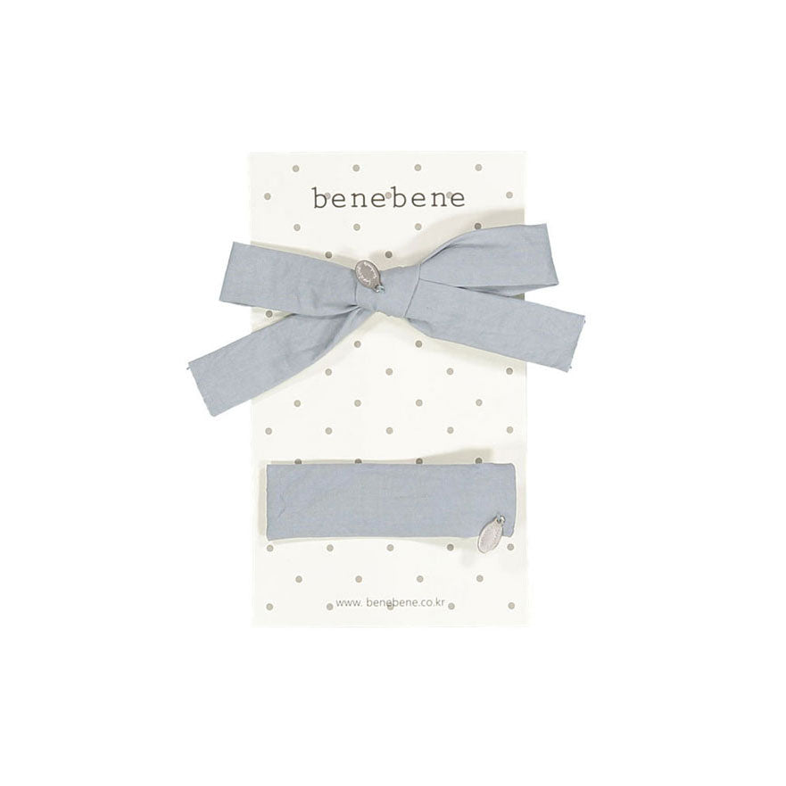 Bene Bene Grayish Blue Beloved Ribbon Pin Set