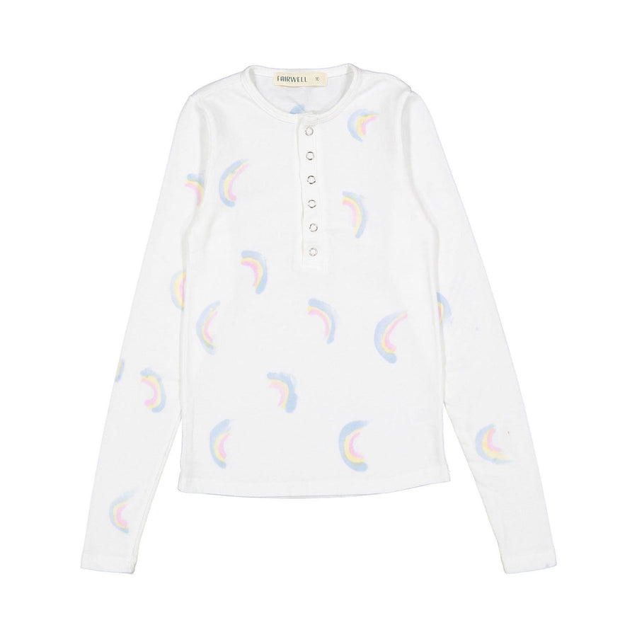 Fairwell Rainbows Henley Tee