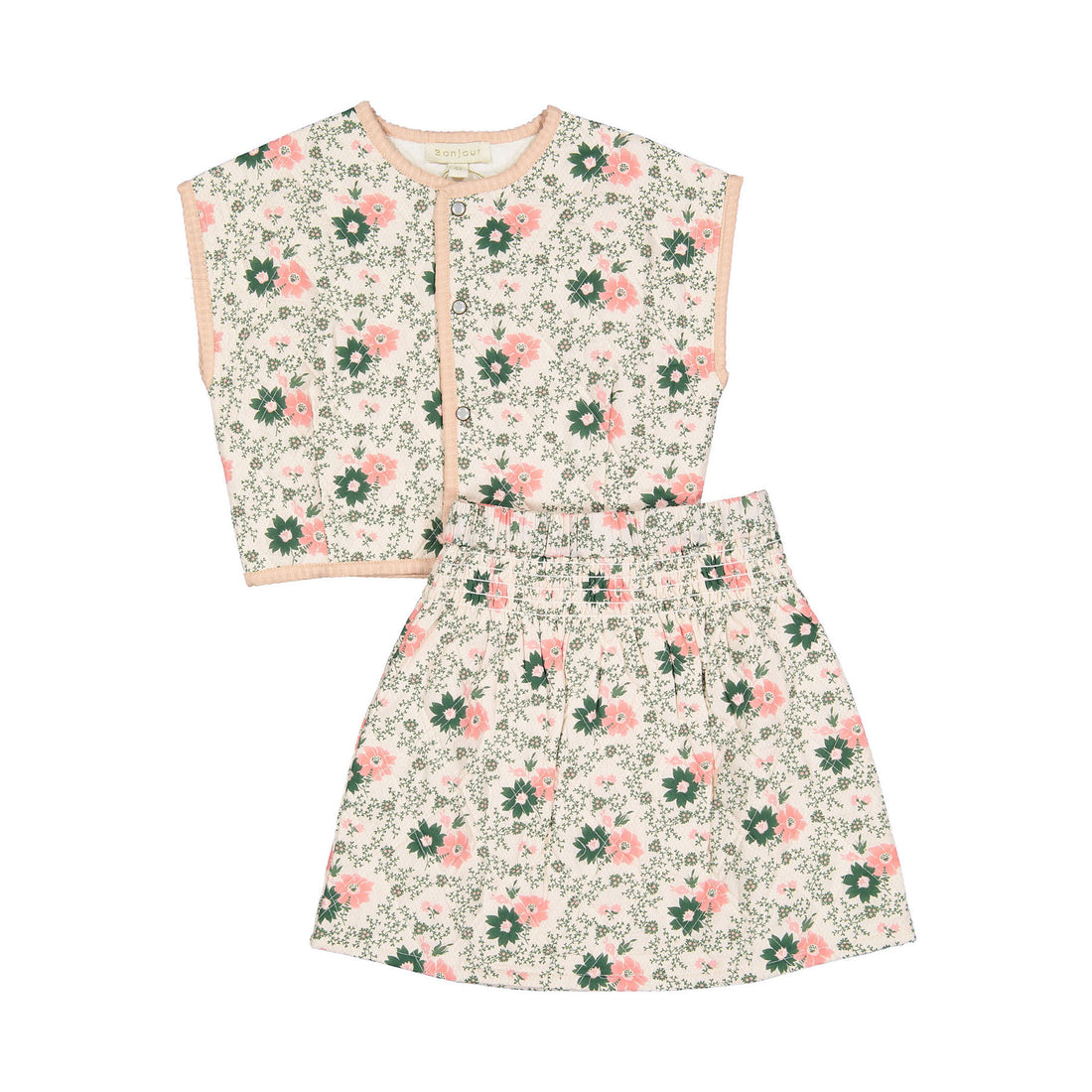 Bonjour Prairie In Bloom Quilted Skirt and Top Set
