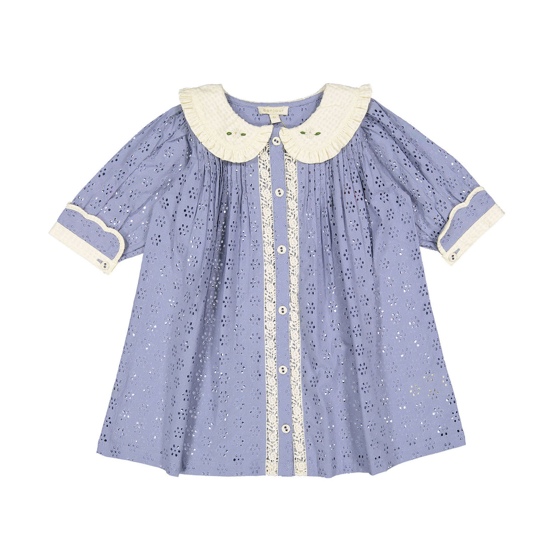 Bonjour  Blue Broderie Anglaise Madeleine Tunique