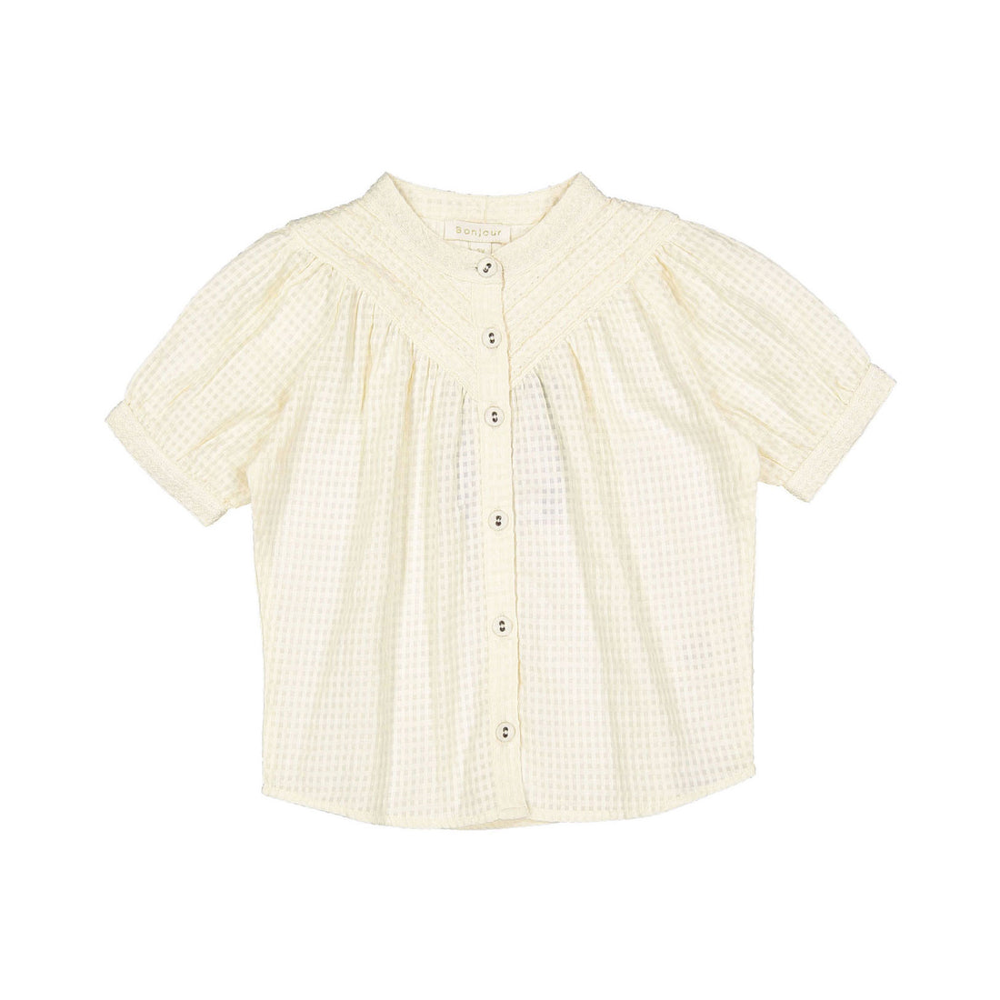 Bonjour Natural Organic Cotton Seersucker  Essential Blouse