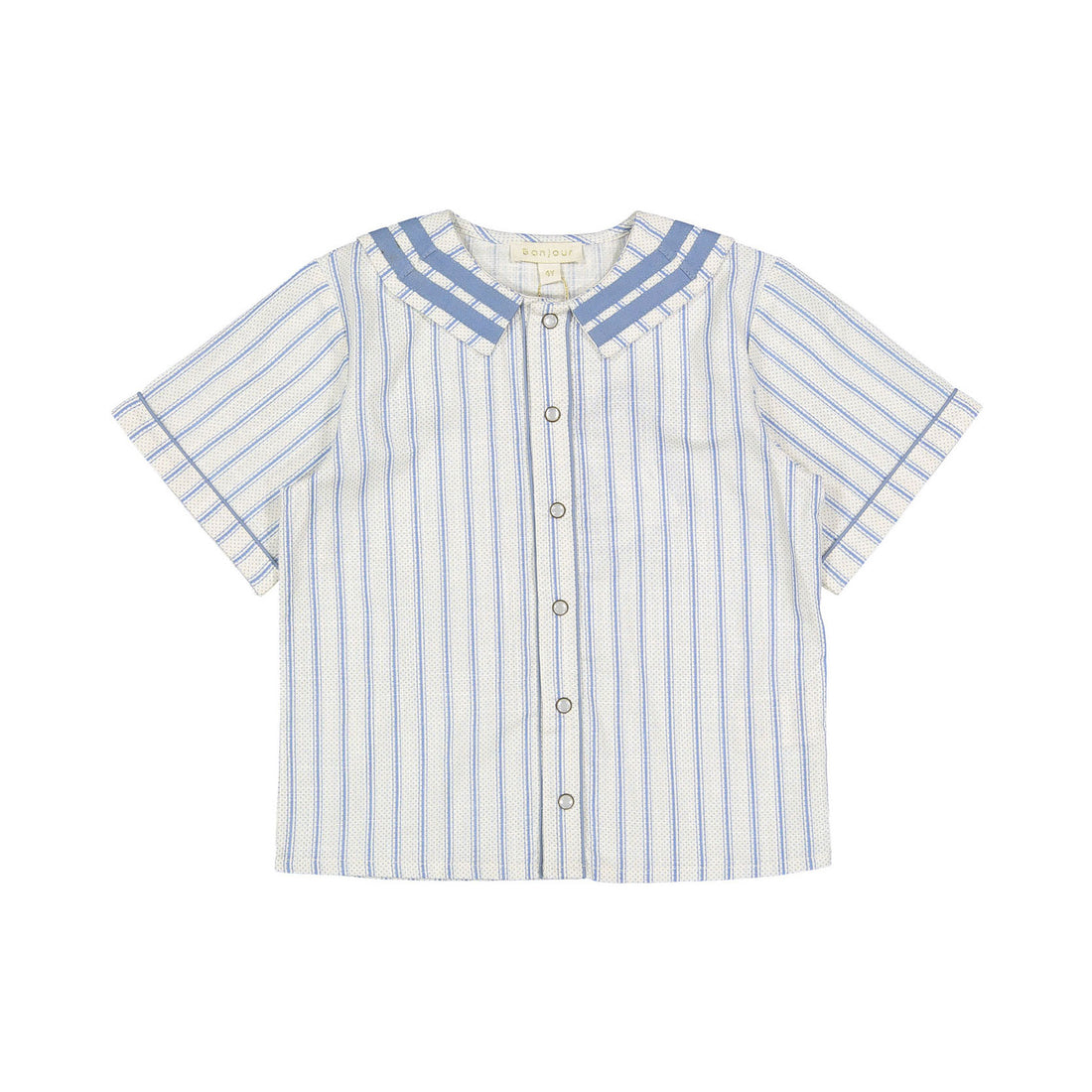 Bonjour Blue Mattress Stripes And Dots Sailor Shirt