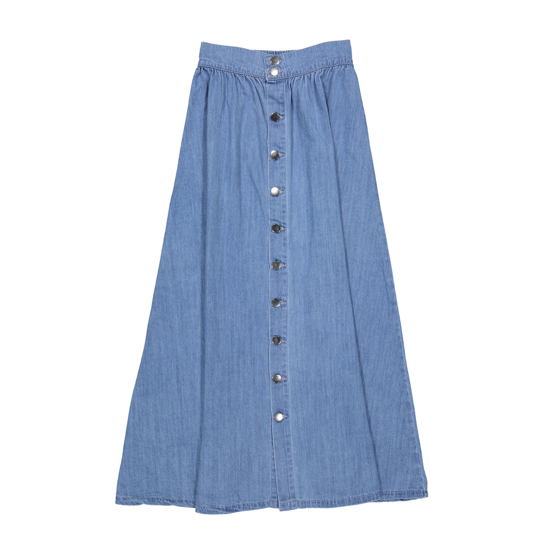 FYI Light Denim Button Down Skirt