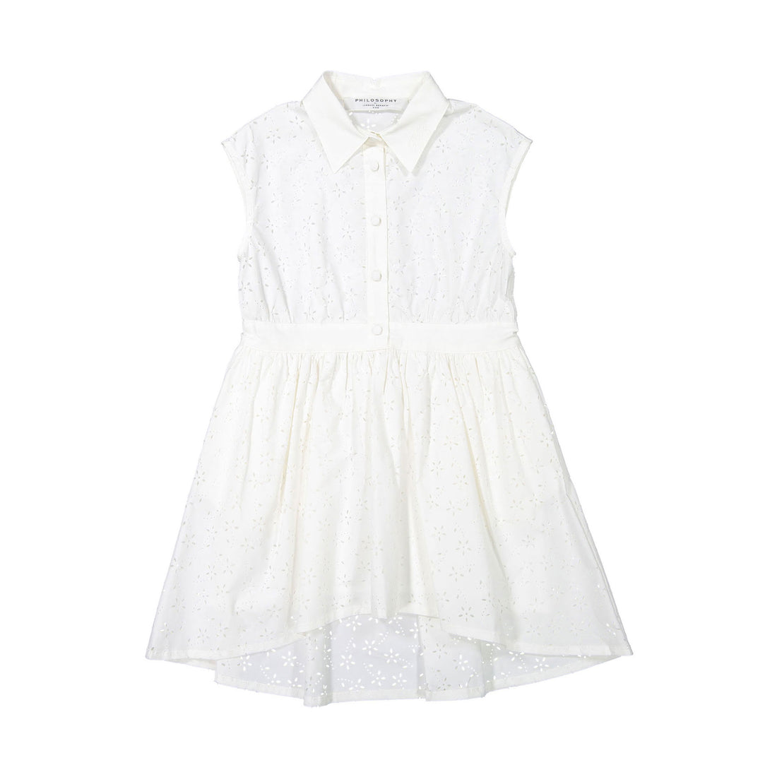 Philosophy Light Cream Sleeveless Collared Dress