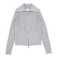 Elements Grey Knit Zip Up Sweater