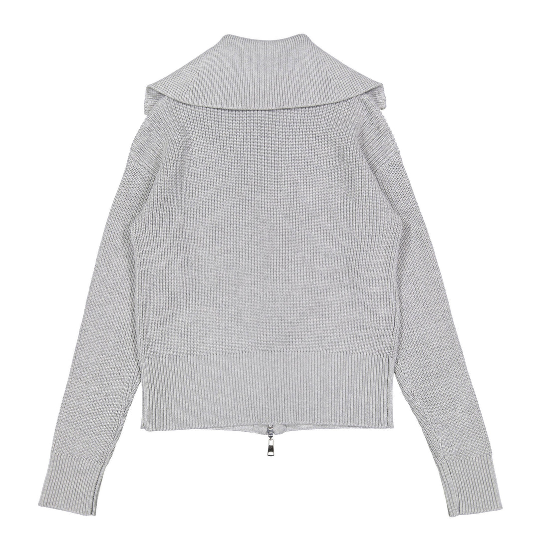 Elements Grey Knit Zip Up Sweater