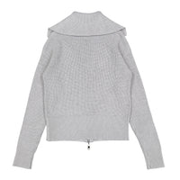 Elements Grey Knit Zip Up Sweater