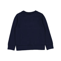 Hugo Boss Navy Mini Me Knit Embossed Logo Sweatshirt