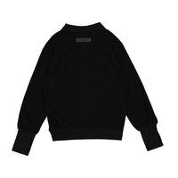 ELEMENTS Jet Black Fuzzy Polo Sweatshirt