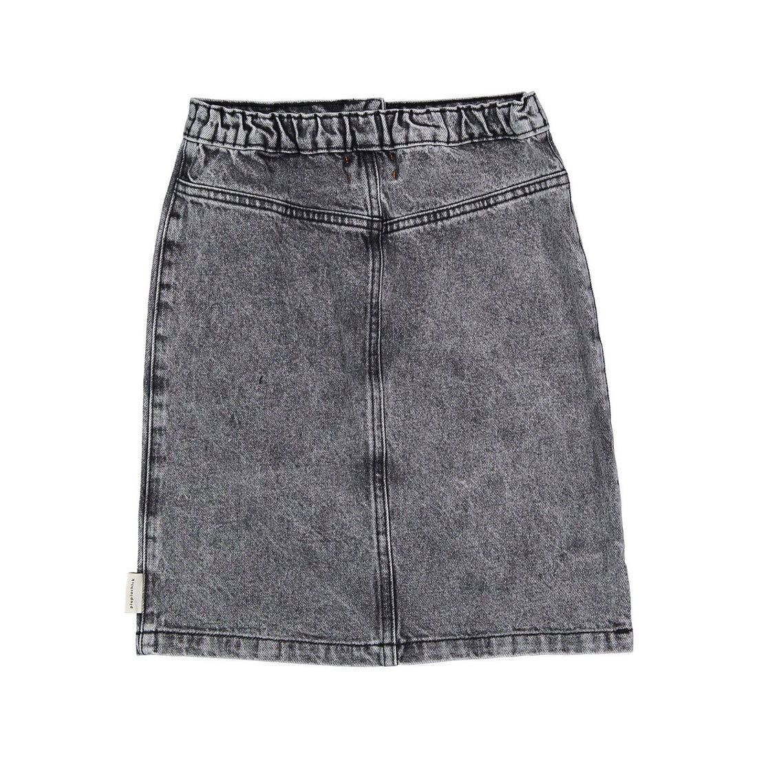 Piupiuchick Black Washed Denim Skirt