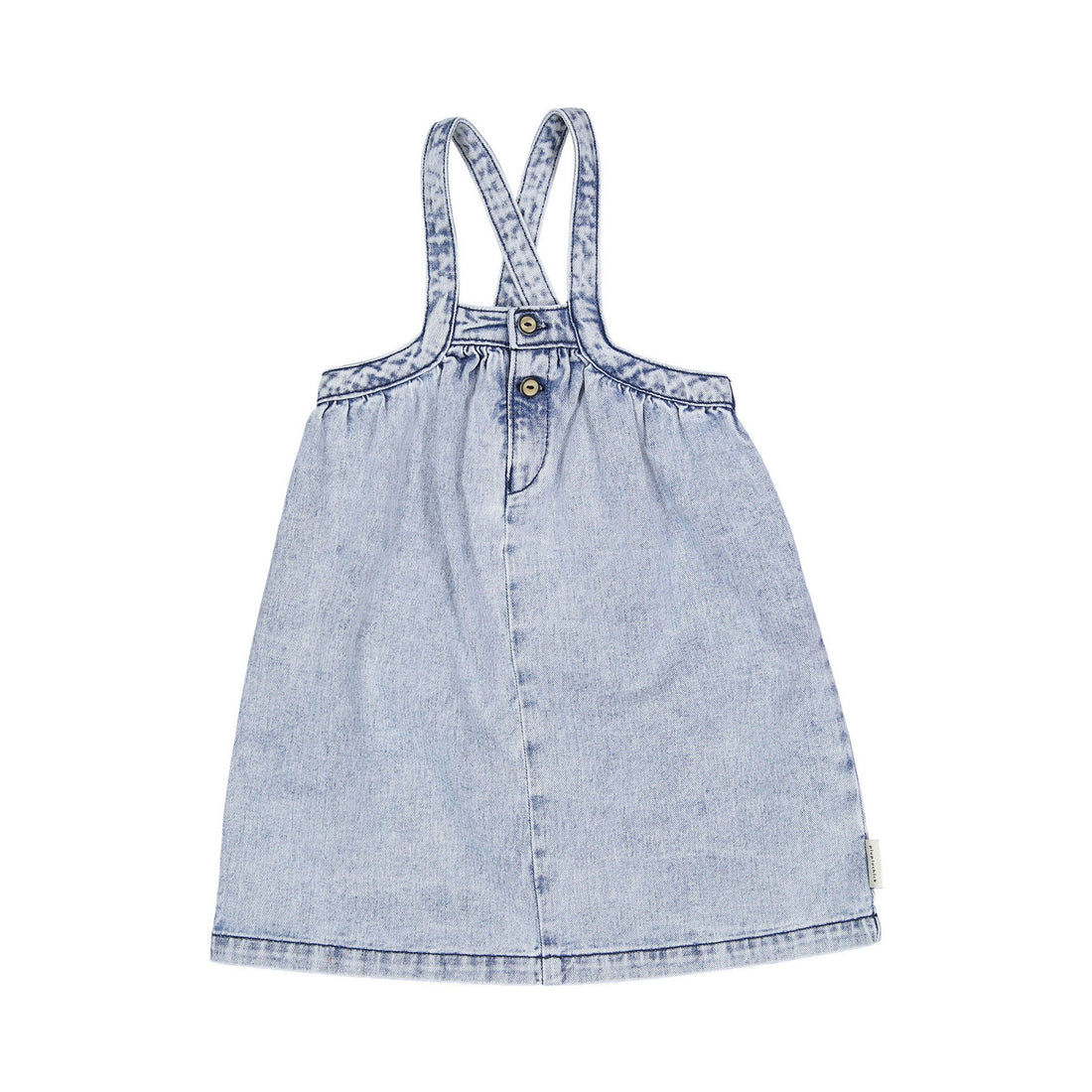 Piupiuchick Light Blue Washed Denim Strap Dress