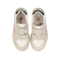 Golden Goose White/Pink/Black Ballstar Nappa Strap Sneaker