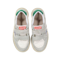 Golden Goose White/Silver/Green Ballstar Strap Sneaker
