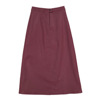 ELEMENTS Bright Umber Leather Maxi Skirt