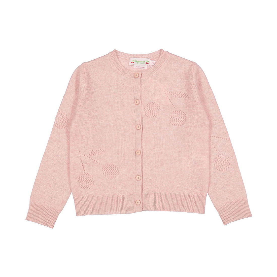Bonpoint Pink Cherry Ginger Cardigan