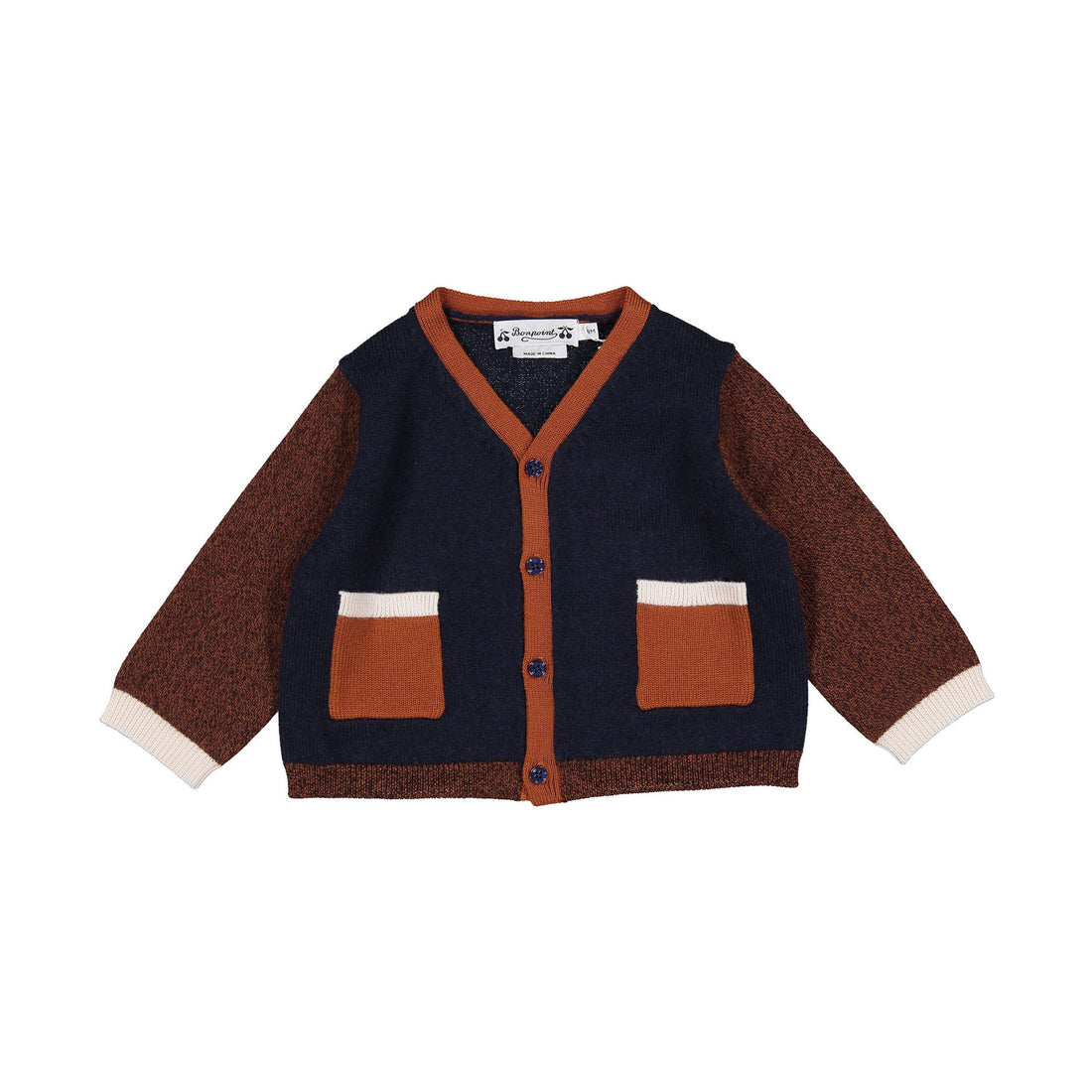 Bonpoint Navy Tahiel Baby Cardigan